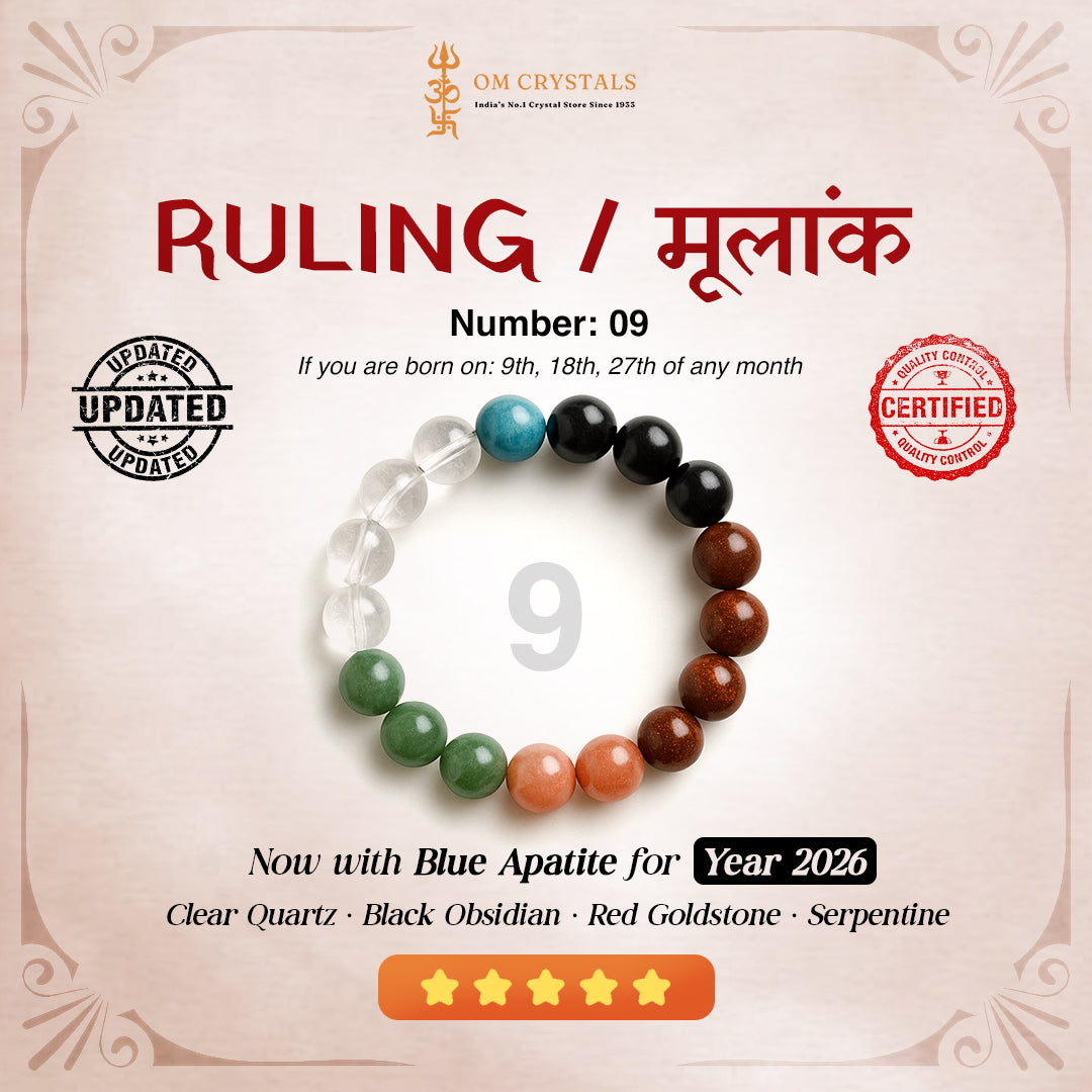 Ruling number (मूलांक) 9 bracelet.