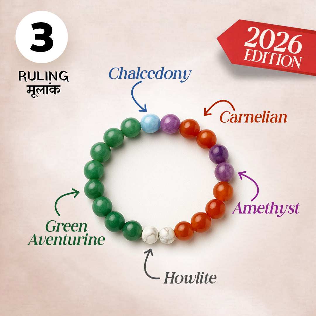 Ruling number (मूलांक) 3 bracelet.