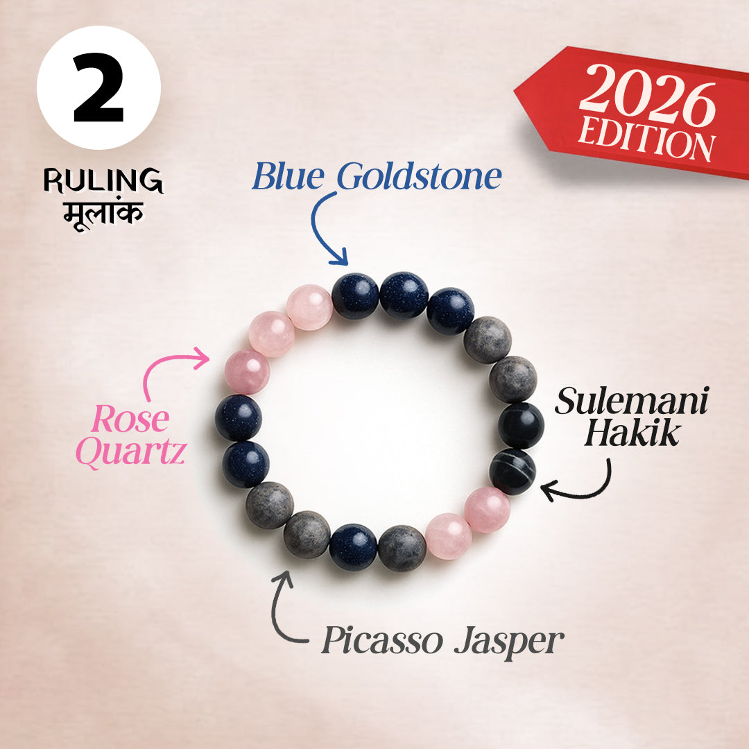 Ruling number (मूलांक) 2 bracelet.