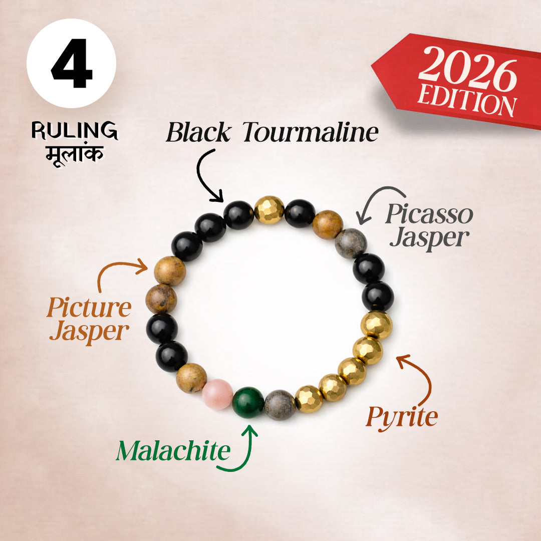Ruling number (मूलांक) 4 bracelet.