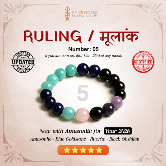 Ruling number (मूलांक) 5 bracelet.